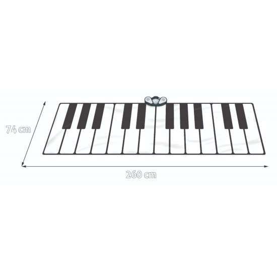 JOKO Veľká Hracia podložka koberec, veľké piáno, klavír s nahrávaním 2,6m MP3