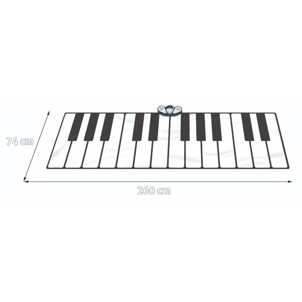 JOKO Veľká Hracia podložka koberec, veľké piáno, klavír s nahrávaním 2,6m MP3