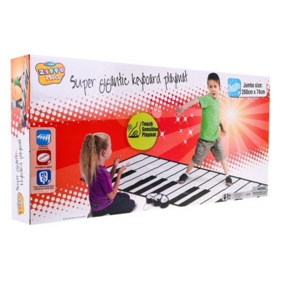 JOKO Veľká Hracia podložka koberec, veľké piáno, klavír s nahrávaním 2,6m MP3