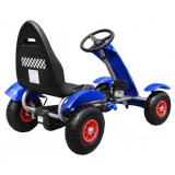JOKO Šľapacia Motokára na pedály s nafukovacími kolesami F618, voľnobeh, nosnosť 50 kg, modrá