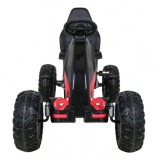 JOKO Veľká šľapacia motokára Gokart STRONG B012 s Voľnobehom, nosnosť 100kg, dĺžka 135cm, penové kolesá, čierna