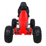 JOKO Veľká šľapacia motokára Gokart STRONG B012 s Voľnobehom, nosnosť 100kg, dĺžka 135cm, penové kolesá, červená