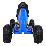 JOKO Veľká šľapacia motokára Gokart STRONG B012 s Voľnobehom, nosnosť 100kg, dĺžka 135cm, penové kolesá, modrá