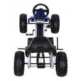 JOKO Veľká šľapacia motokára Gokart STRONG B012 s Voľnobehom, nosnosť 100kg, dĺžka 135cm, penové kolesá, modrá