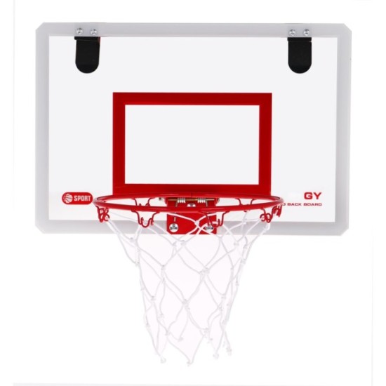 JOKO Basketbalový kôš na dvere s loptou a pumpou, priesvitný Basketball Table