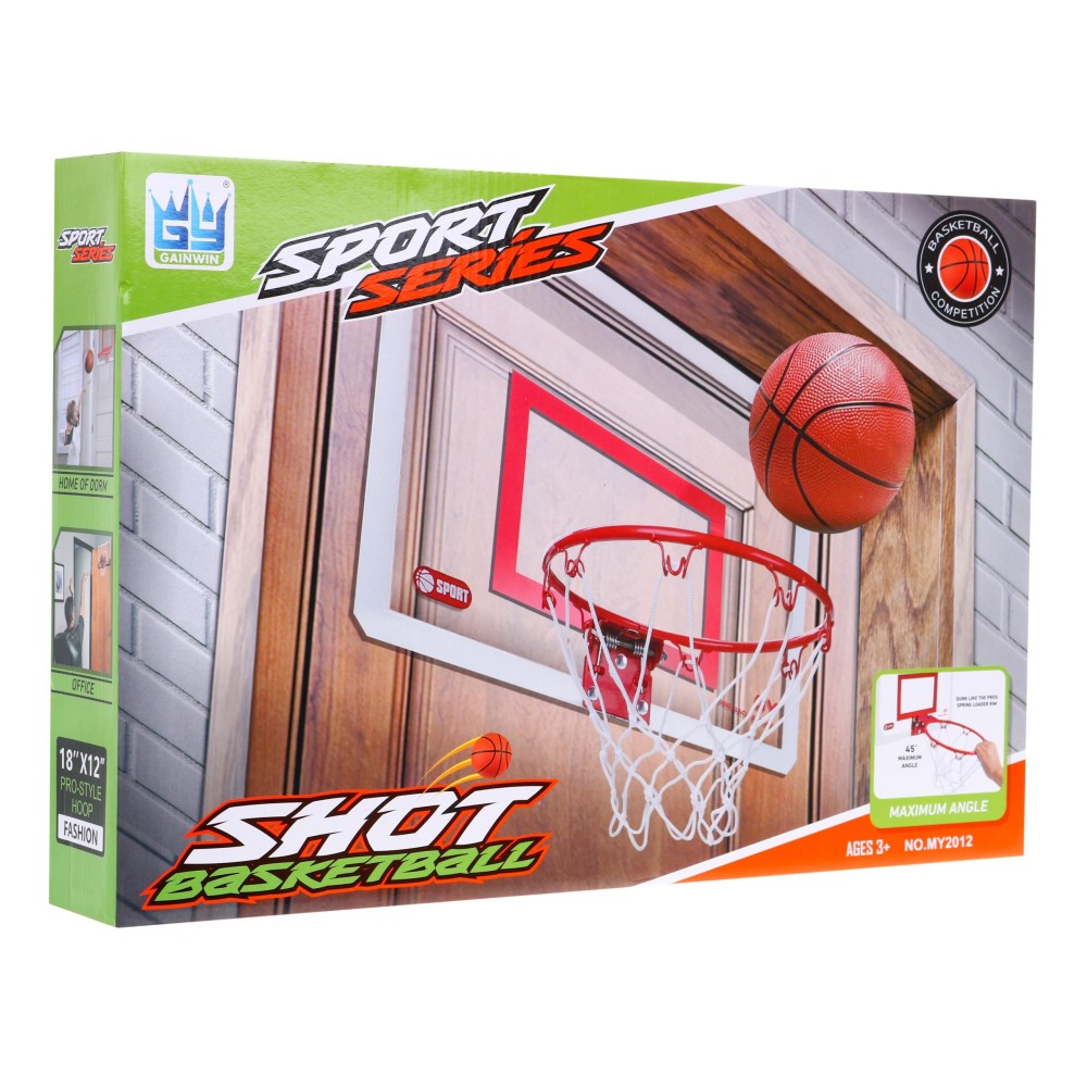 JOKO Basketbalový kôš na dvere s loptou a pumpou, priesvitný Basketball Table