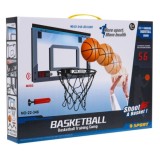 JOKO Elektronický basketbalový kôš s počitadlom so svetlom a zvukom, priehľadný