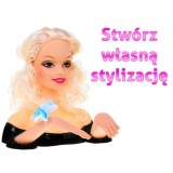 JOKO Bábika Hlava Na česanie s náušnicami, blond vlasy