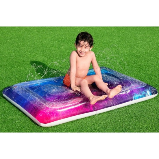 BESTWAY 52290 Vodný matrac Fontána, vodná podložka so striekajúcou vodou 130 x 90 cm