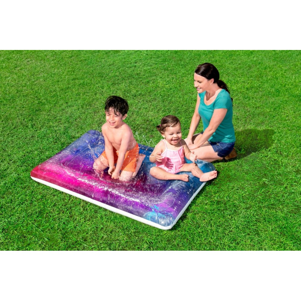 BESTWAY 52290 Vodný matrac Fontána, vodná podložka so striekajúcou vodou 130 x 90 cm