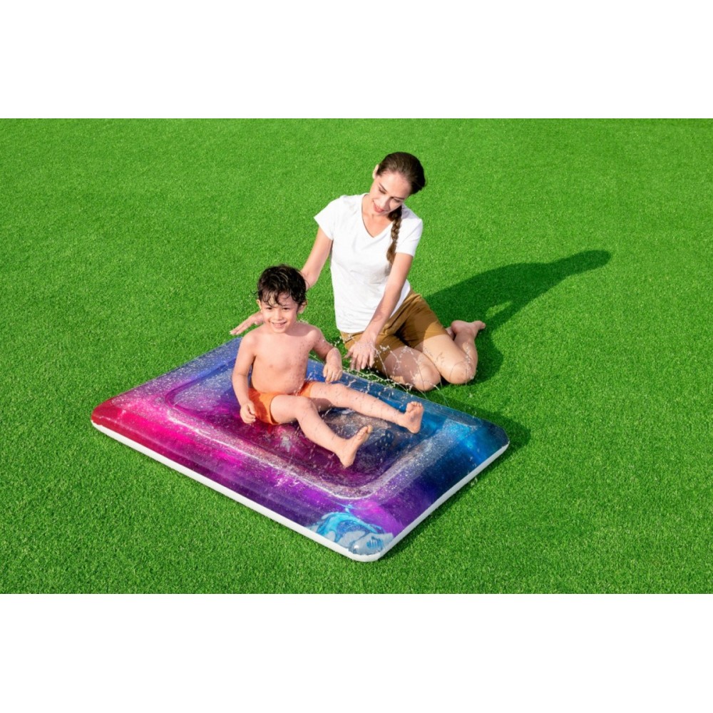BESTWAY 52290 Vodný matrac Fontána, vodná podložka so striekajúcou vodou 130 x 90 cm