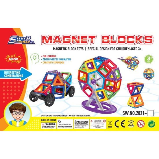 JOKO Detská Magnetická Stavebnica 248ks + odkladací box