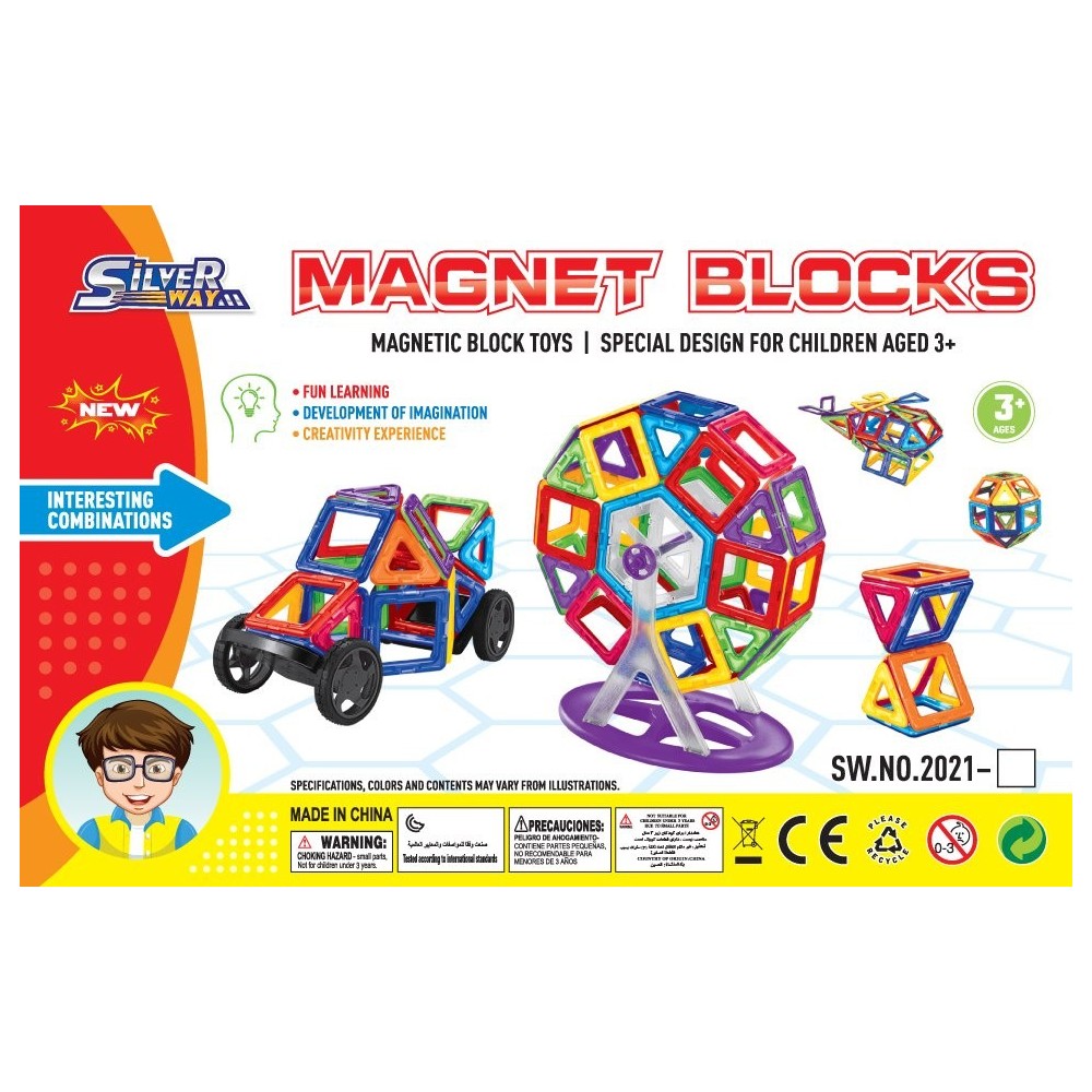 JOKO Detská Magnetická Stavebnica 248ks + odkladací box