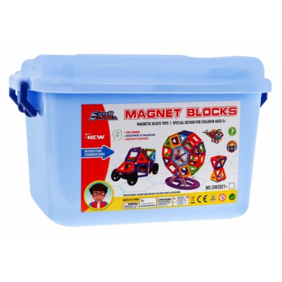 JOKO Detská Magnetická Stavebnica 248ks + odkladací box