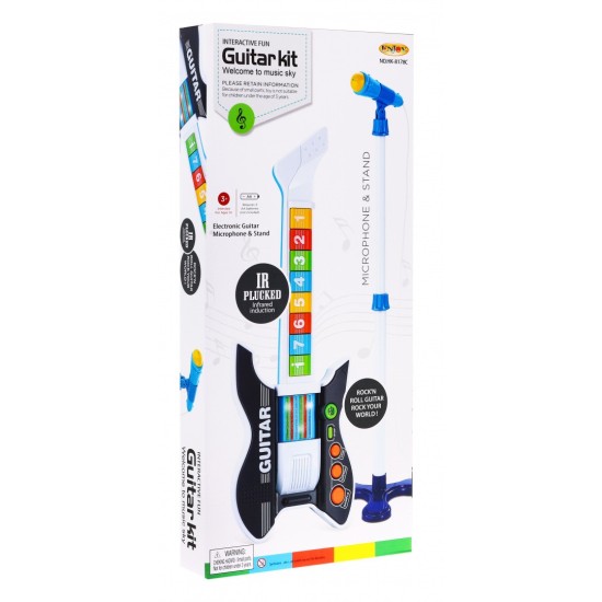 JOKO Detská elektrická gitara + mikrofón na stojane