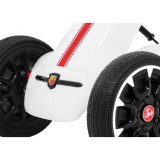 ABARTH Šľapacia motokára s voľnobehom, penové kolesá, biela