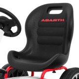 ABARTH Šľapacia motokára s voľnobehom, penové kolesá, biela