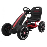 ABARTH Šľapacia motokára s voľnobehom, penové kolesá, čierna