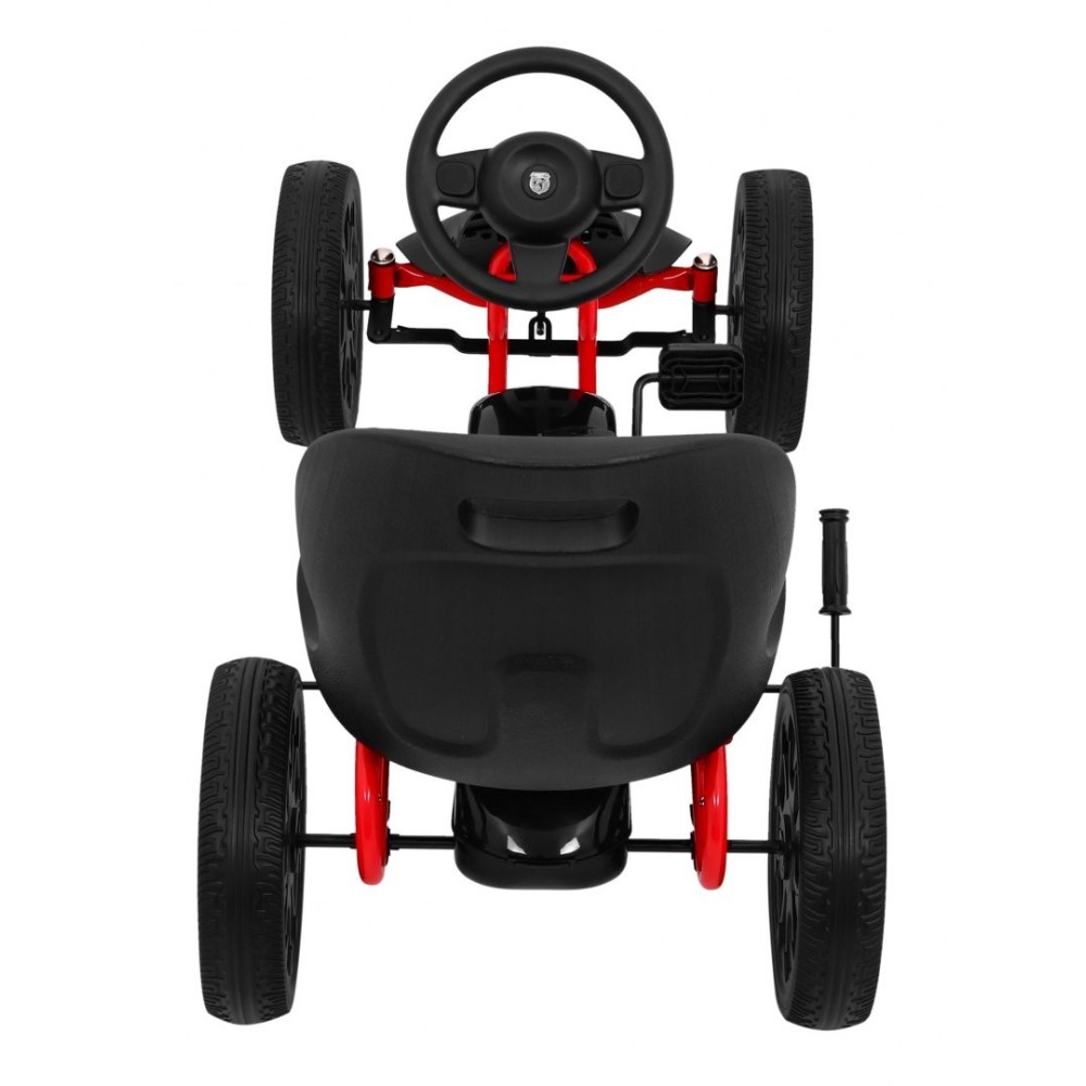 ABARTH Šľapacia motokára s voľnobehom, penové kolesá, čierna