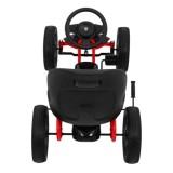 ABARTH Šľapacia motokára s voľnobehom, penové kolesá, čierna