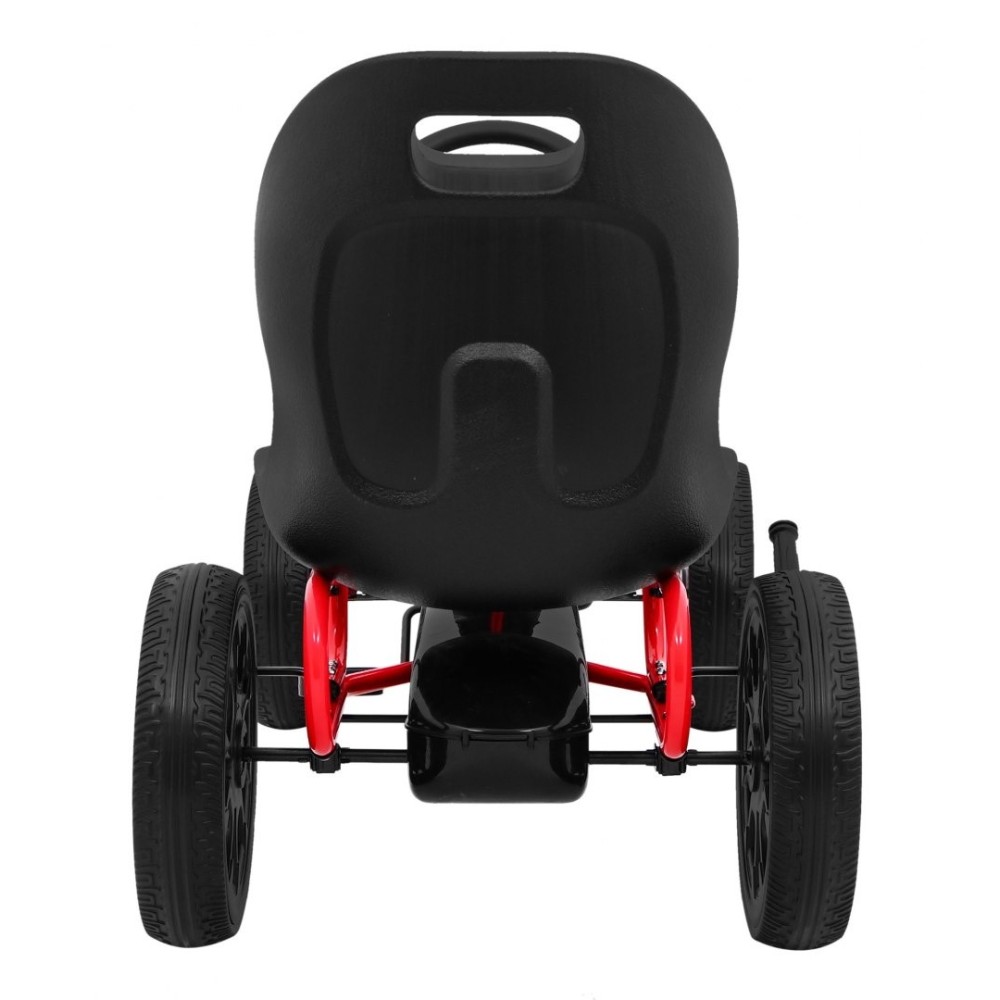 ABARTH Šľapacia motokára s voľnobehom, penové kolesá, čierna