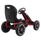 ABARTH Šľapacia motokára s voľnobehom, penové kolesá, čierna