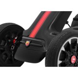 ABARTH Šľapacia motokára s voľnobehom, penové kolesá, čierna