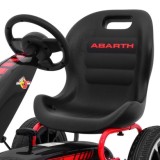 ABARTH Šľapacia motokára s voľnobehom, penové kolesá, čierna