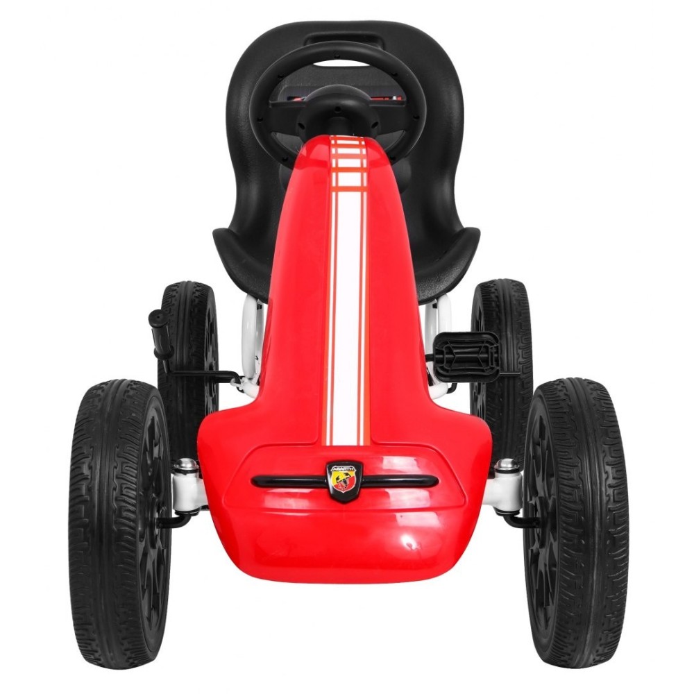 ABARTH Šľapacia motokára s voľnobehom, penové kolesá, červená