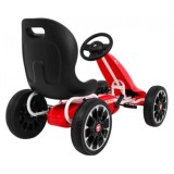 ABARTH Šľapacia motokára s voľnobehom, penové kolesá, červená