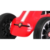 ABARTH Šľapacia motokára s voľnobehom, penové kolesá, červená