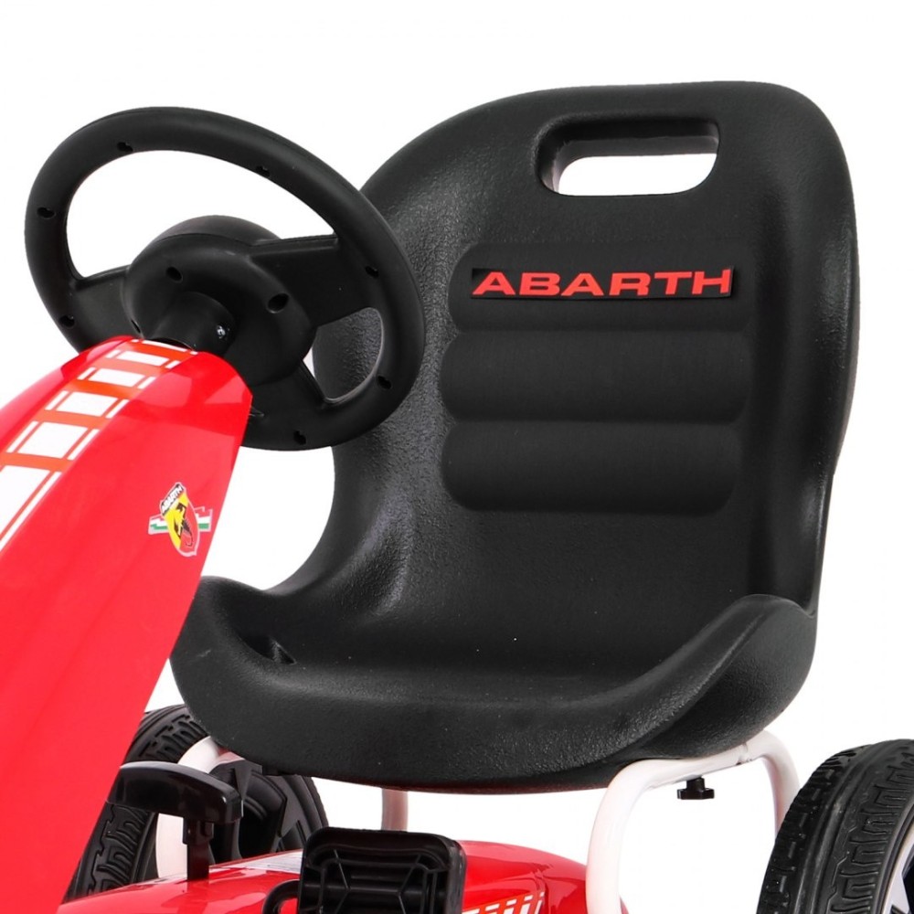 ABARTH Šľapacia motokára s voľnobehom, penové kolesá, červená