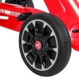 ABARTH Šľapacia motokára s voľnobehom, penové kolesá, červená