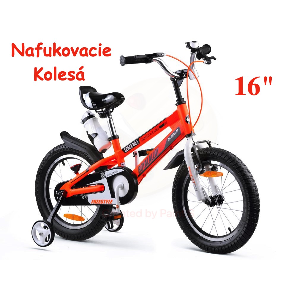 Royal Baby Detský bicykel 16" Space, nafukovacie kolesá, oranžový