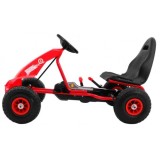 JOKO Šľapacia motokára na pedály Champion Gokart, s voľnobehom, nafukovacie kolesá, nosnosť 40kg, červená
