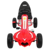 JOKO Šľapacia motokára na pedály Champion Gokart, s voľnobehom, nafukovacie kolesá, nosnosť 40kg, červená