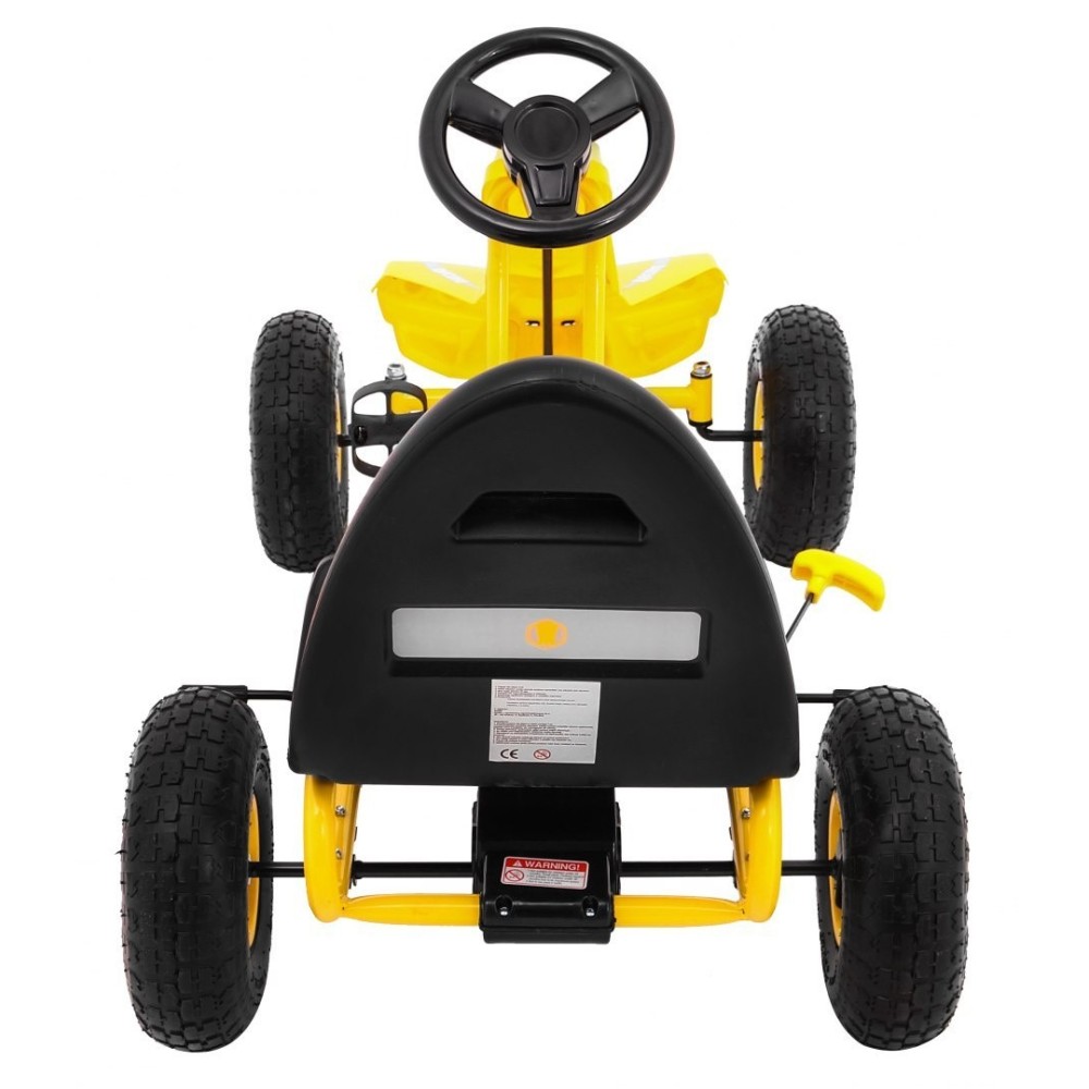 JOKO Šľapacia motokára na pedály Champion Gokart, s voľnobehom, nafukovacie kolesá, nosnosť 40kg, žltá