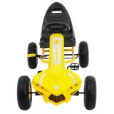 JOKO Šľapacia motokára na pedály Champion Gokart, s voľnobehom, nafukovacie kolesá, nosnosť 40kg, žltá