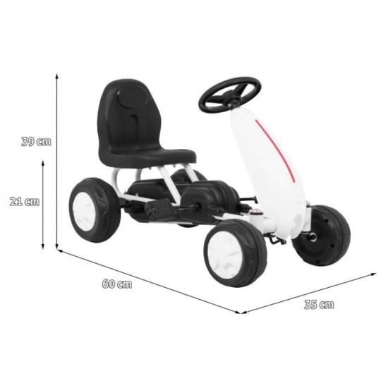 JOKO Šľapacia motokára pre najmenších, biela