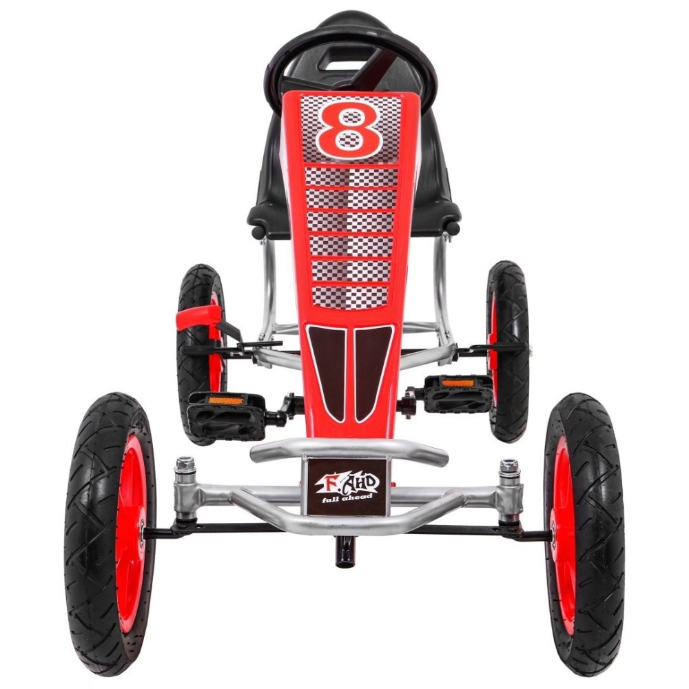 JOKO Šľapacia Motokára s nafukovacími kolesami F8-1, s voľnobehom, nosnosť 60kg, od 5 do 12 rokov, červená