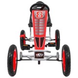 JOKO Šľapacia Motokára s nafukovacími kolesami F8-1, s voľnobehom, nosnosť 60kg, od 5 do 12 rokov, červená