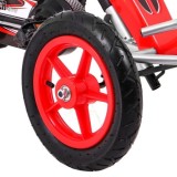 JOKO Šľapacia Motokára s nafukovacími kolesami F8-1, s voľnobehom, nosnosť 60kg, od 5 do 12 rokov, červená