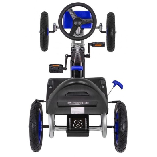 JOKO Šľapacia Motokára s nafukovacími kolesami F8-1, s voľnobehom, nosnosť 60kg, od 5 do 12 rokov, modrá