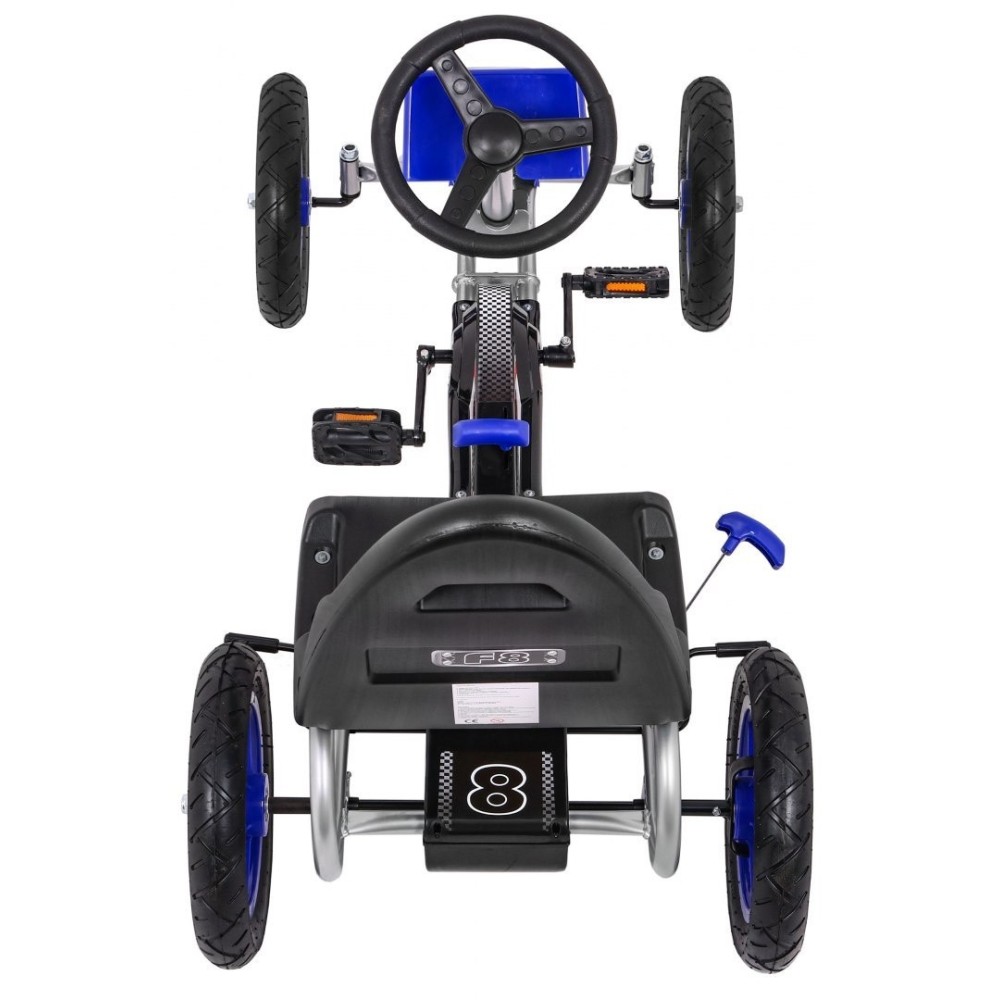 JOKO Šľapacia Motokára s nafukovacími kolesami F8-1, s voľnobehom, nosnosť 60kg, od 5 do 12 rokov, modrá