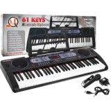 JOKO Detské klávesy 86cm s mikrofónom, USB vstup, Bluetooth, 61 Dynamických klávesov, stereo reproduktory, čierne