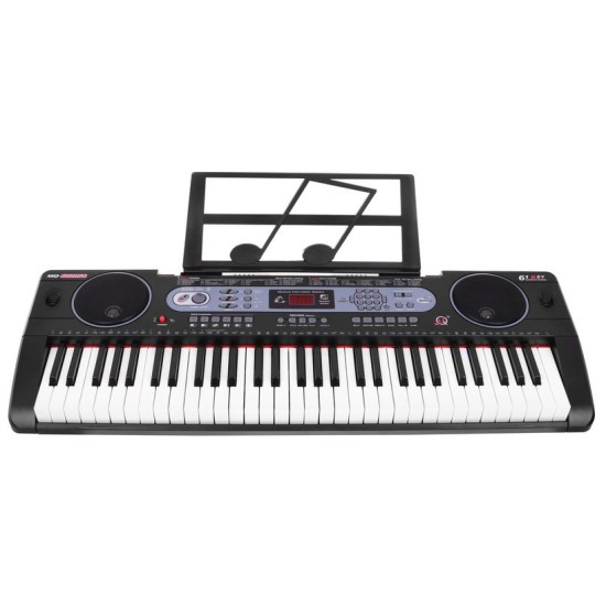 JOKO Detské klávesy 86cm s mikrofónom, USB vstup, Bluetooth, 61 Dynamických klávesov, stereo reproduktory, čierne