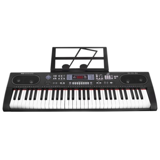 JOKO Veľké Detské klávesy 94cm + mikrofón, Funkcia TAKTOMETRA, USB vstup, Bluetooth režim, 61 dynamických kláves, čierne