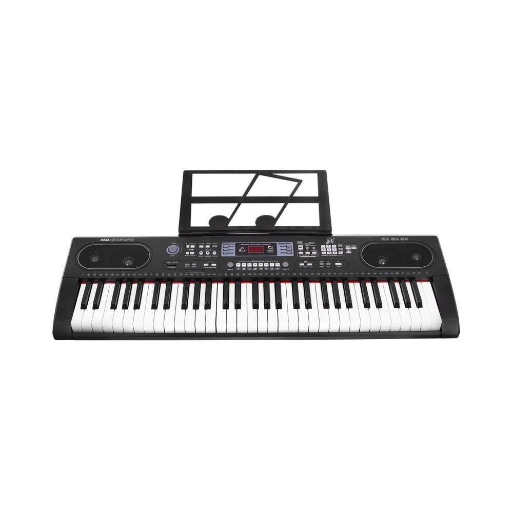JOKO Veľké Detské klávesy 94cm + mikrofón, Funkcia TAKTOMETRA, USB vstup, Bluetooth režim, 61 dynamických kláves, čierne