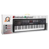 JOKO Veľké Detské klávesy 94cm + mikrofón, Funkcia TAKTOMETRA, USB vstup, Bluetooth režim, 61 dynamických kláves, čierne