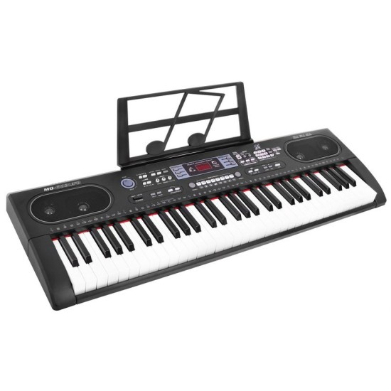 JOKO Veľké Detské klávesy 94cm + mikrofón, Funkcia TAKTOMETRA, USB vstup, Bluetooth režim, 61 dynamických kláves, čierne